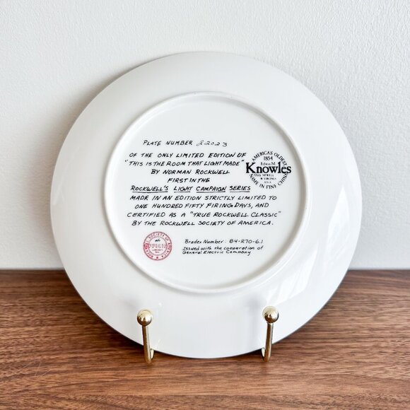 1983 Rockwell Plate This Room Light Made Light Campaign Signed - Picture 4 of 6